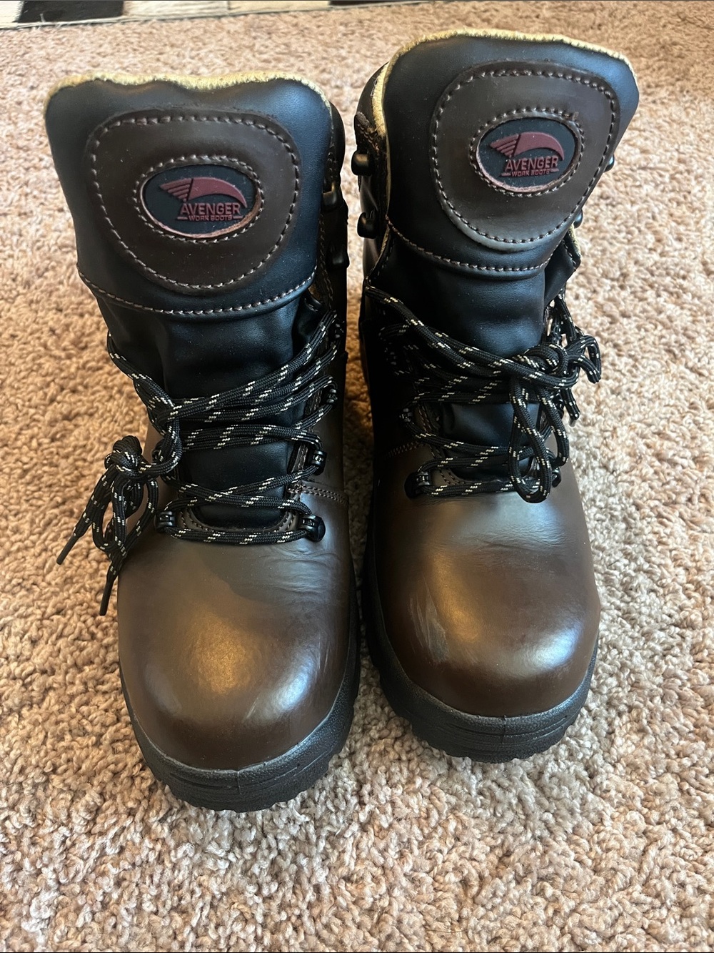 Avenger Brown and Black Work Boots